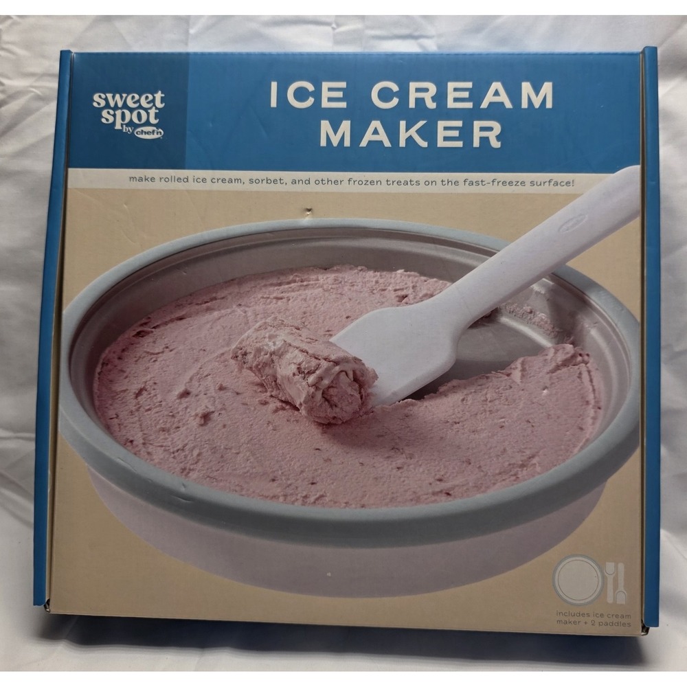Sweet Spot by Chef'n ICE CREAM MAKER - Rolled Ice Cream, Sorbet, New Open Box